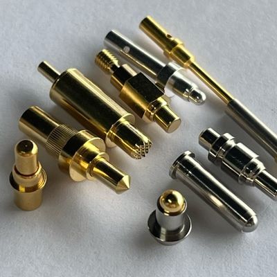 Livraison rapide d'échantillons Connecteur à ressort Pogo Pin en laiton C3604 1A 3A 10A Or Cuivre M8 M4 M3 M2 Vis Broche de test conductrice filetée