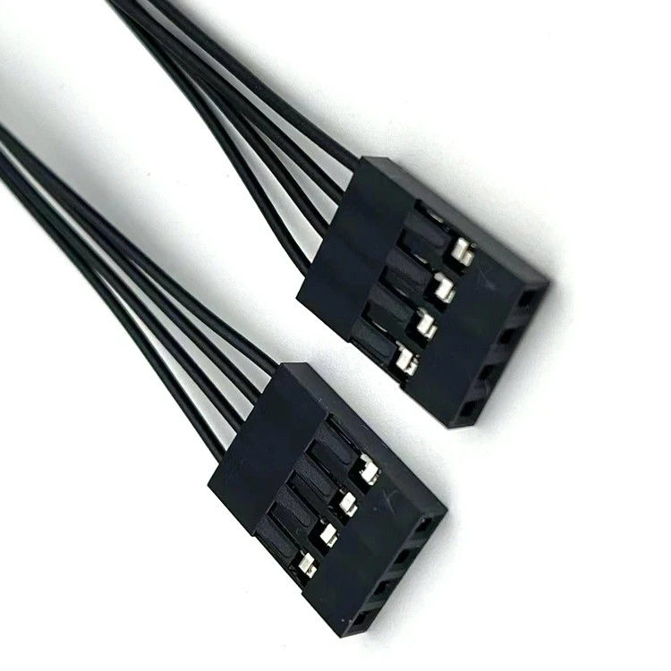 Coupe de fil électrique de longueur personnalisée Dupont 4 broches à connecteur JST SH 1.0 4 broches