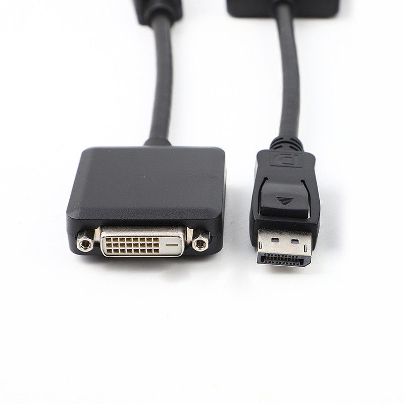 Cable d'adaptateur DP mâle à DVI femelle 200 mm doré pour la connexion électronique du PC TV
