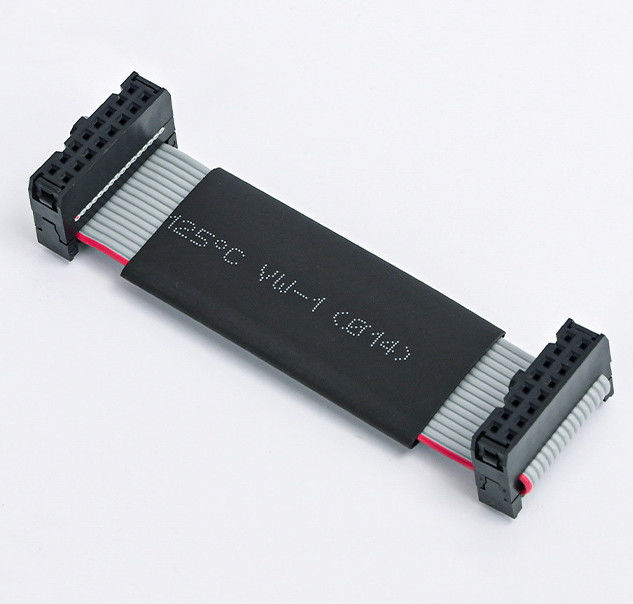 Assemblage de câble à ruban de 26 broches à 34 broches IDC avec 2.54 mm IDC à IDC prise tube noir