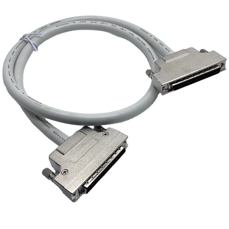 Cable de connexion SCSI gris sur mesure 68 broches 100 broches Cable mâle Ul20276 28awg