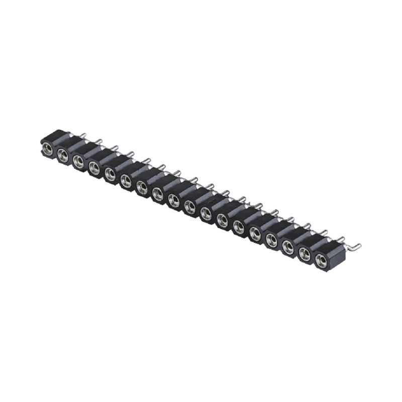 2.54mm Femme usinée en tête à angle droit SMT SMD Single Row 1-40Pin connecteur PCB