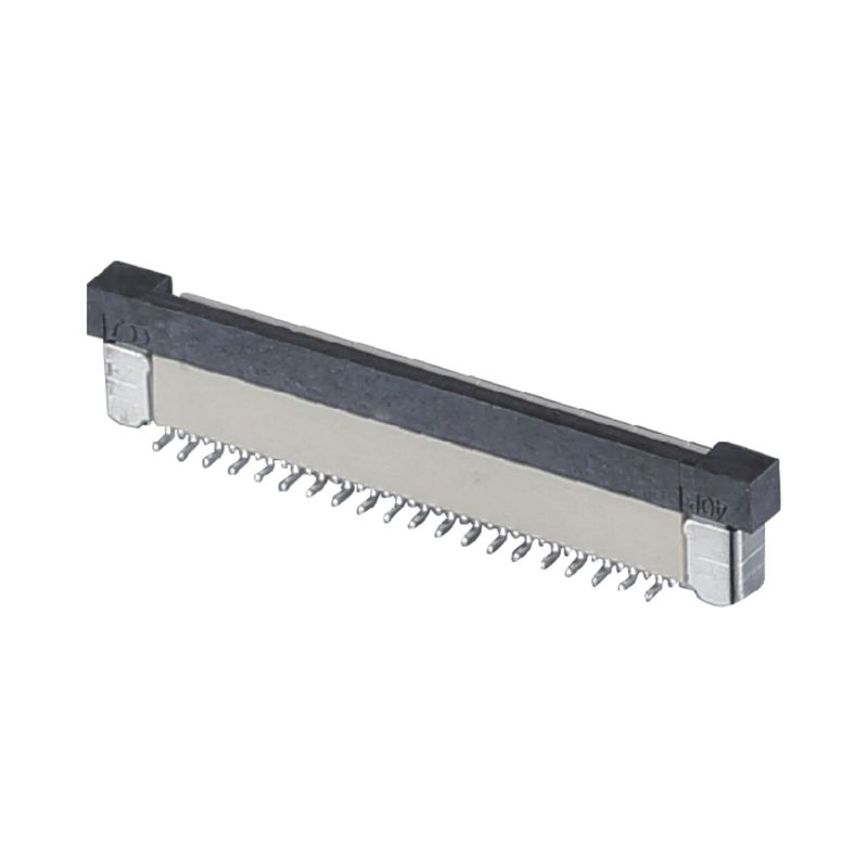 Connecteur de câble FPC à 4 - 60 broches 0,5 / 1,0 mm de hauteur SMT ZIF DIP Type haut bas PA9T plastique