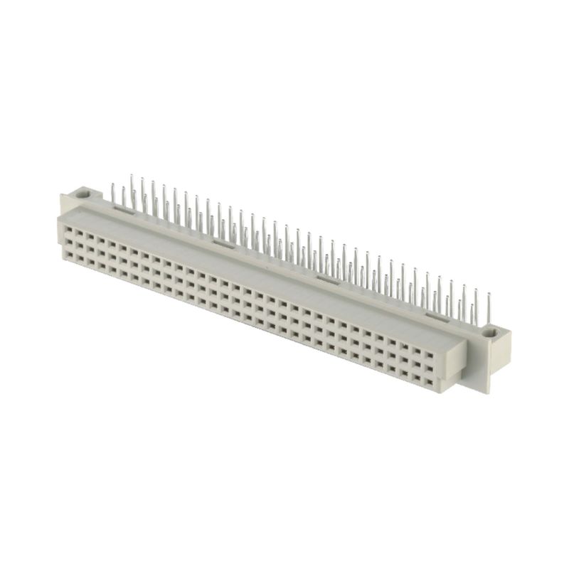 2.54mm DIN 41612 connecteur 64 broches angle droit femelle broches à travers le trou 3 connecteur rangé