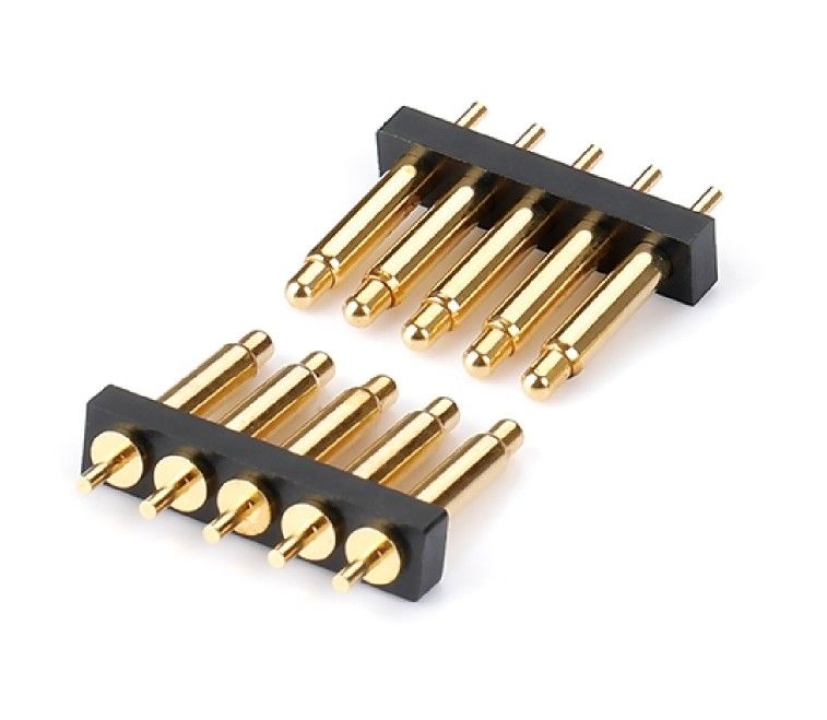 2.54mm Pitch mâle 5 broches connecteur PCB Printemps chargé Pogo Pin connecteur type plongée