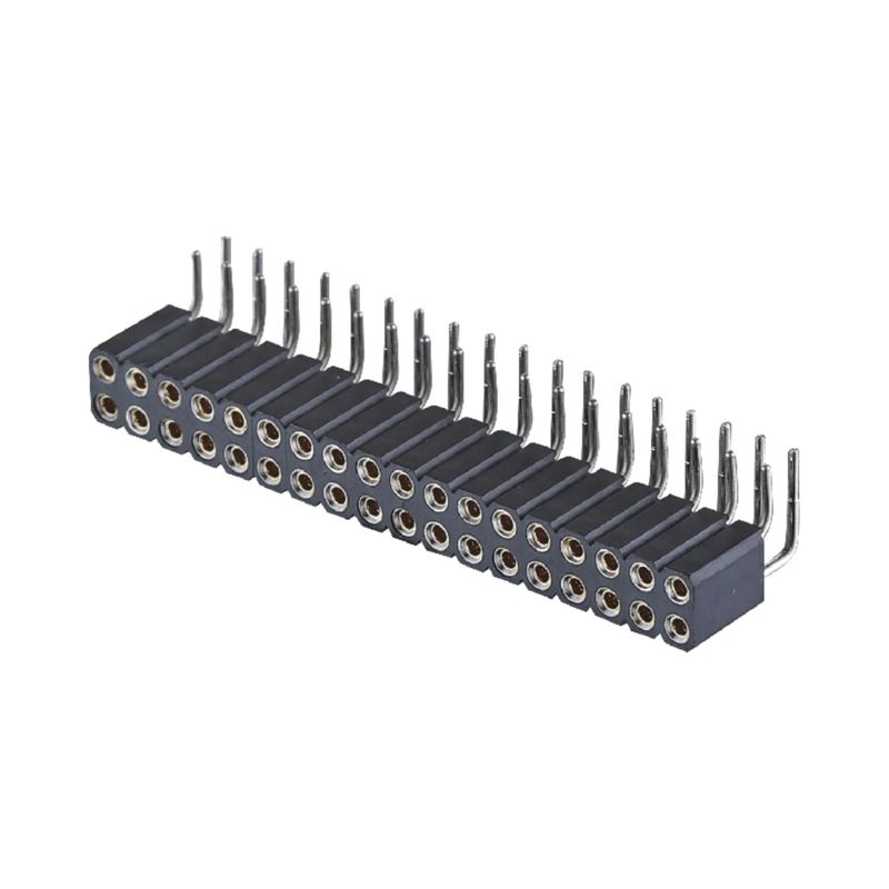 Connecteur de circuits imprimés en machine Tête féminine 2.54mm H7.0mm Angle droit Double rangée 2-80Pin