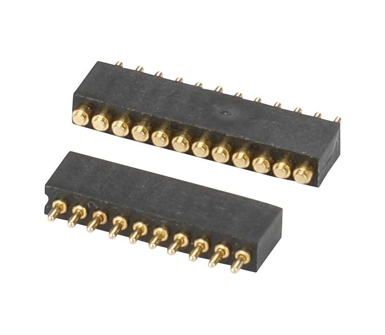 1.27mm Pogo Pin Connector h1.5mm L8.0 Dip Type en laiton plaqué or Connecteur 10 broches
