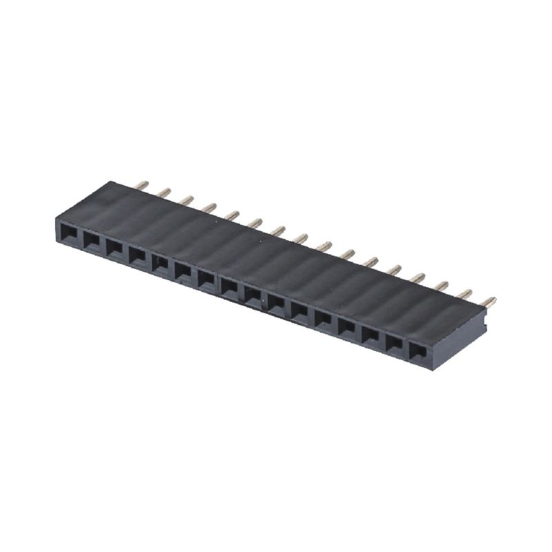 Connecteur d'en-tête féminin 1*40 PA6T Noir Connecteur à angle droit 2,54 mm Pitch H8,5 mm