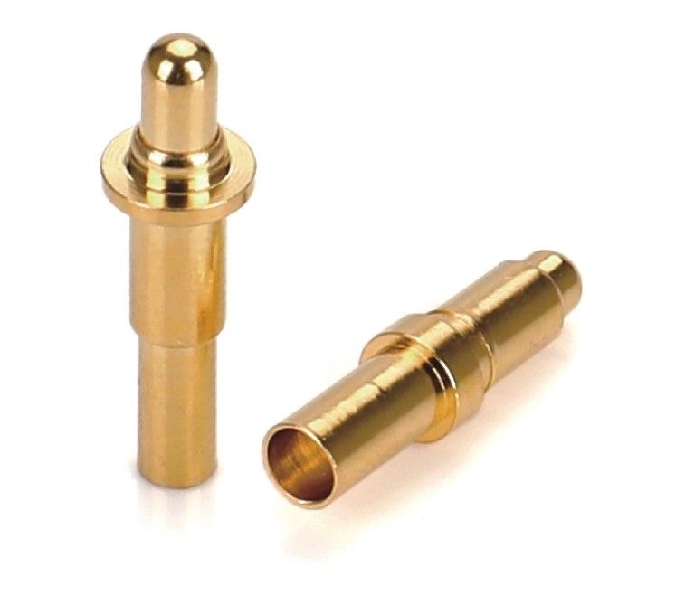 Soldeur masculin 9.5 mm Pogo Pin Connector Laiton 3.2 mm hauteur à ressort chargé plaqué or