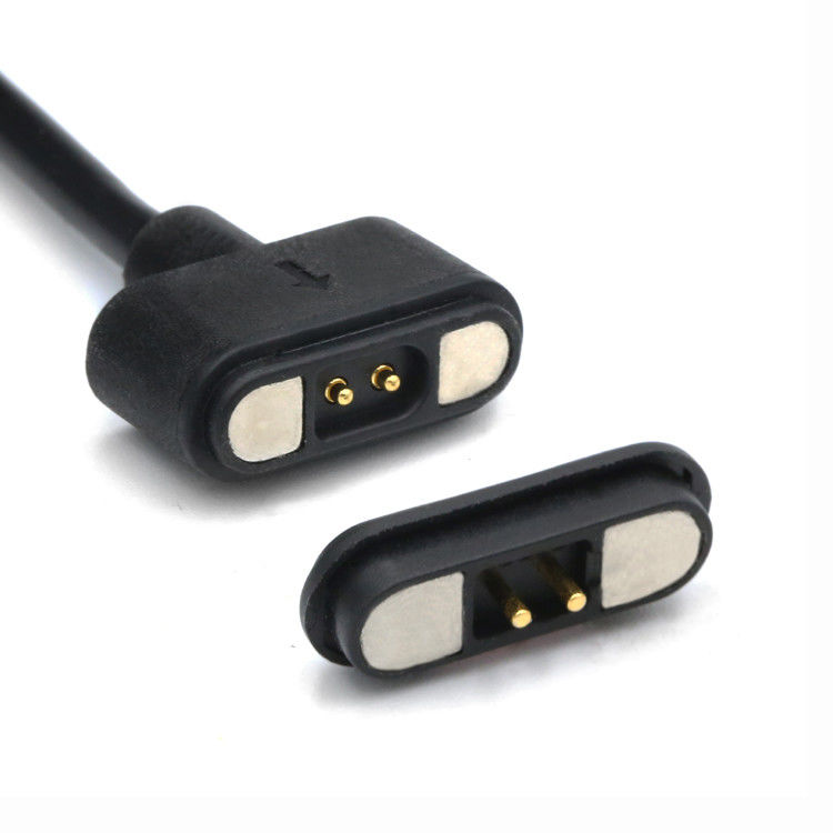 IP67 PCB imperméable à l'eau connecteur féminin Pogo Pin câble magnétique avec plaque d'or flash et 50 mohm Max résistance aux contacts