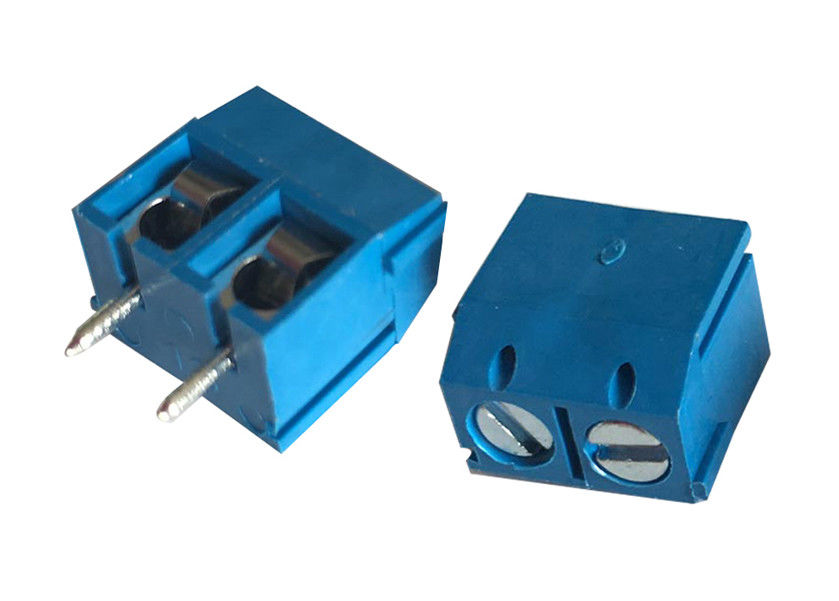 5.00mm Pitch 02p Femme connecteur PCB droit connecteur bleu terminal bloc