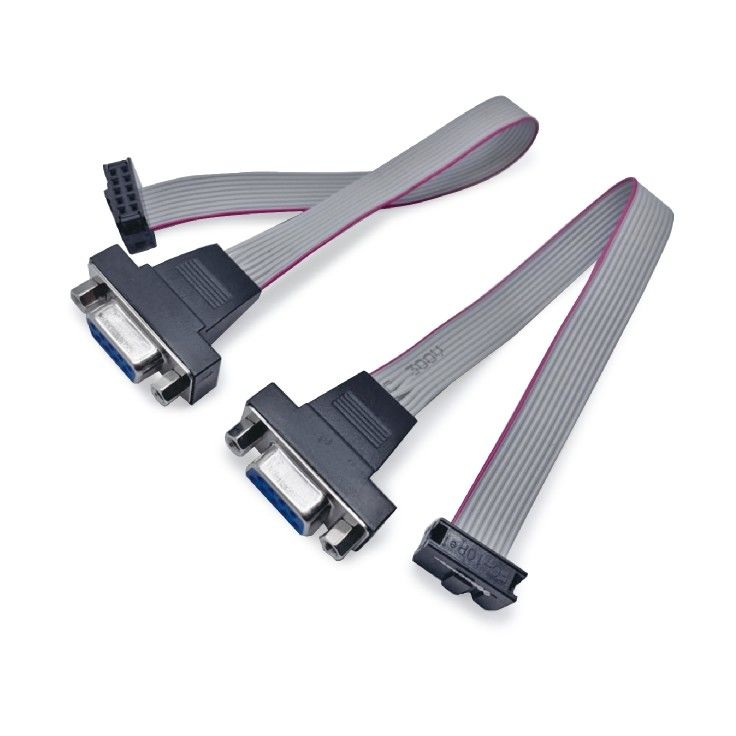 D-sub DB9 à FC-10p 2.54mm câble à ruban plat mâle femelle à 10 26 broches fil de connecteur IDC