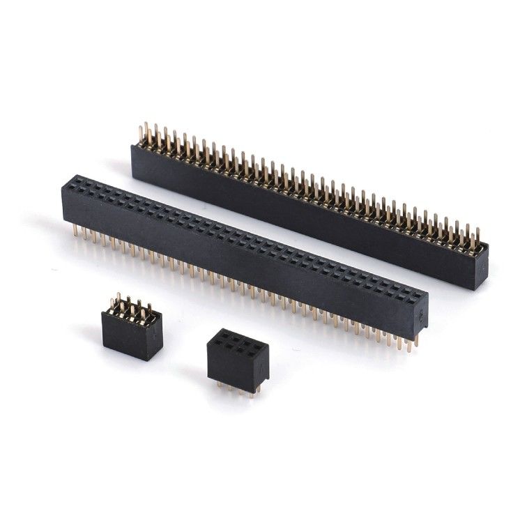 1.0 Femme Tête plongée Double rangée Direct PA6T Noir 2pin-100pin Board To Board connecteur