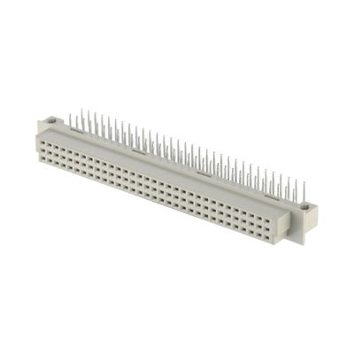 2.54mm DIN 41612 connecteur 64 broches angle droit femelle broches à travers le trou 3 connecteur rangé