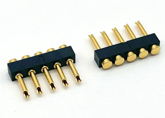 2.54mm Pitch Pogo Pin Connector Type de soudure Pogo Pin féminin 1x05P
