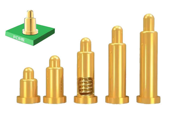 Type SMT Pogo Pin 2 mm doré étalé SUS304 Pogo Pin à ressort