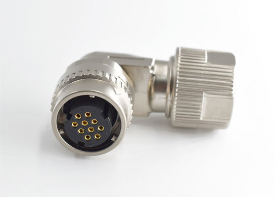 Connecteur de fil de soudure à angle droit connecteur de fil circulaire 10 broches pour le câble de freinage au servo