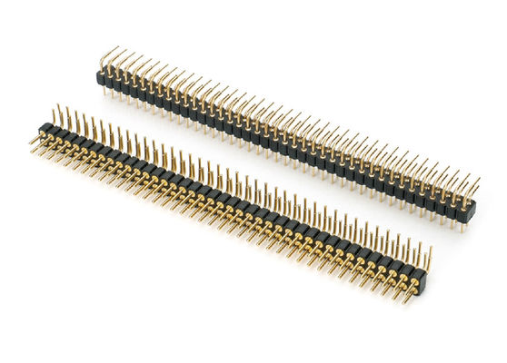 2.0 mm Tête de broche ronde mâle Connecteur PCB à double rangée Tête de broche usinée